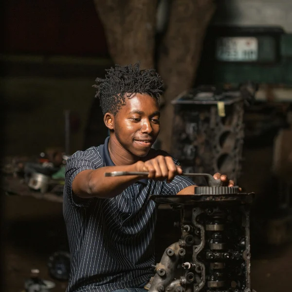 Engequip technician servicing equipment